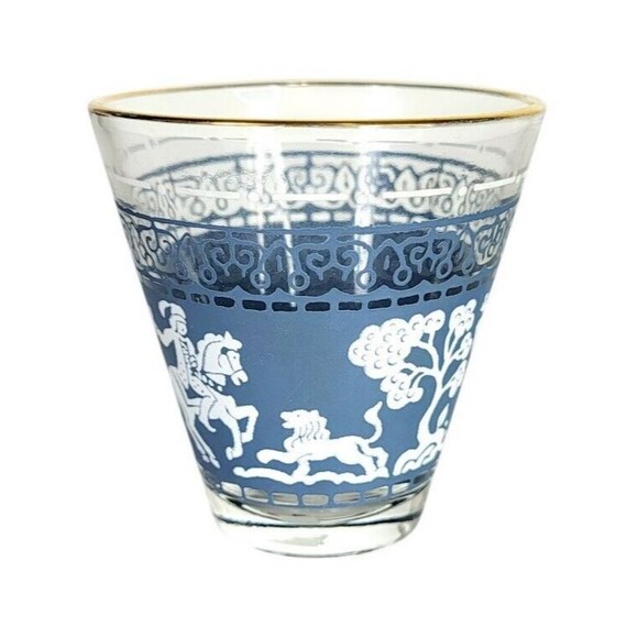 VTG Hazel Atlas Arabian Knights Jasperware Shot Glass Set Of 5 Whiskey Lowball - Picture 6 of 12